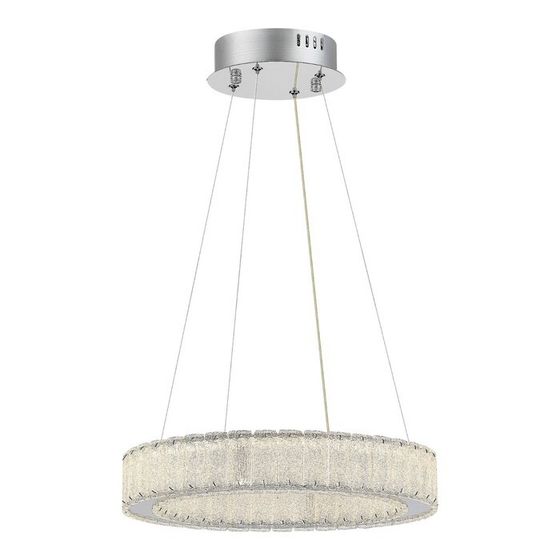 Люстра подвесная St Luce. SL6008.103.01. Latozzo. 1х20 Вт, LED, 3000K, 2775 Lm, 40х40х200 см, цвет хром