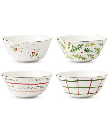 Bayberry All-Purpose Porcelain Bowls, Set of 4