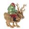 Фигурка декоративная "Дед Мороз на олене", L22 W15 H24 см