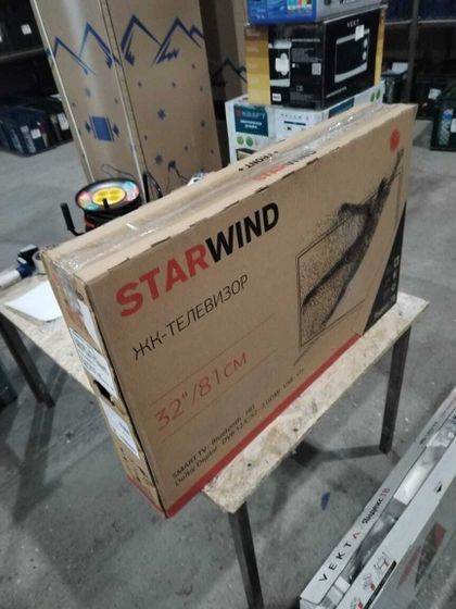 УЦЕНКА-Телевизор LED 32&quot; Starwind SW-LED32SG300 черный SmartTV ЯндексТВ-(б/у, после сервиса - обновление ПО, без гар талона)