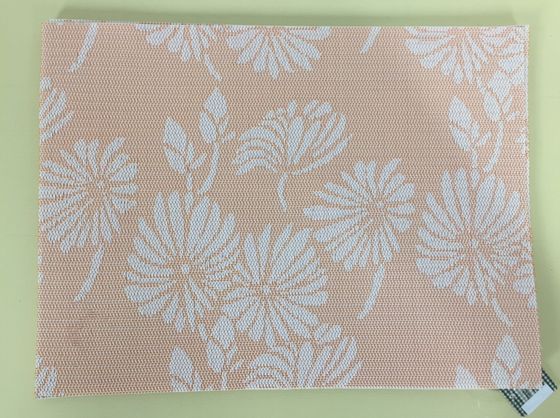 !09 Салфетка под горячее (набор 3 штуки) "Цветы" 30/40 см. цвет розовый