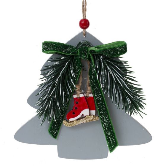 Изделие декоративное подвесное &quot;Ёлка/Сердце&quot;, L12 W2,5 H12 см, 2в.