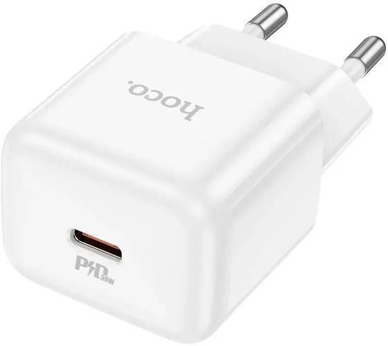 Сетевое З/У Hoco N32 Glory 1xType-C 30Вт 5-20В 1.5А/2А/3А PD/QC/AFC белый