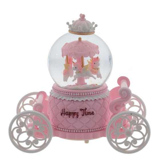 Фигурка декоративная &quot;Карусель&quot; в стекл шаре (муз, подсвет, вьюга, 2xAAA н/п), D8 см, Д17 Ш9 В17 см
