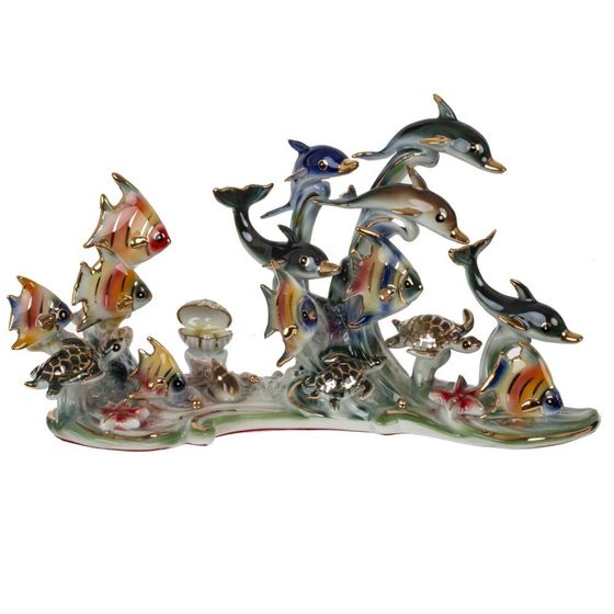 Фигурка декоративная "Морская композиция", L23 W9 H13 см, 1 штука. дизайн микс