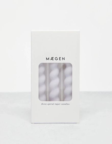 MAEGEN Spiral Taper Candle 3-Pack - Lilac