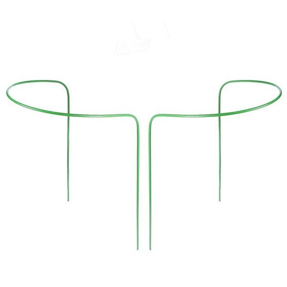 Кустодержатель, d = 30 см, h = 60 см, ножка d = 0,3 см, металл, набор 2 шт., зелёный, Greengo