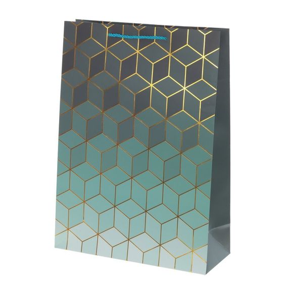 Пакет подарочный (бумага 210г/м2, блок микс 12шт), L30 W12 H41,5 см, 4в.