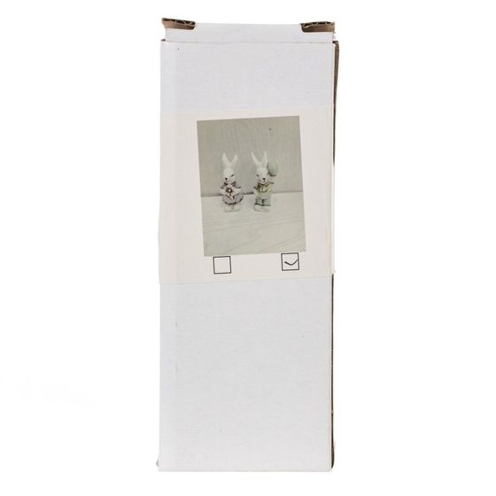 Фигурка декоративная "Заяц", L3,5 W3,5 H10,5 см, 2в.