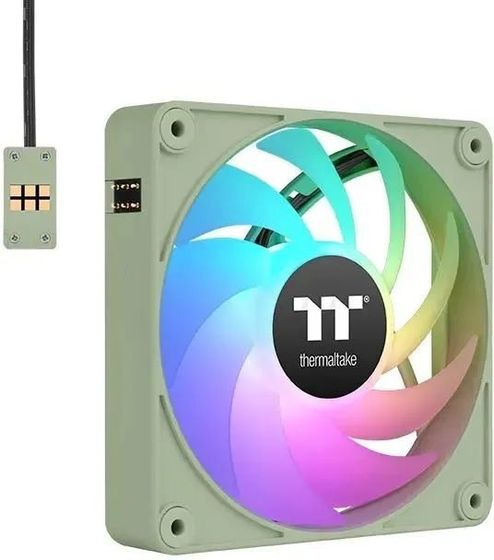 Вентилятор Thermaltake CT120 EX Sync Matcha ARGB зеленый 120x25мм - 3шт 2000rpm LED PWM 4-pin (CL-F196-PL12MG-A)