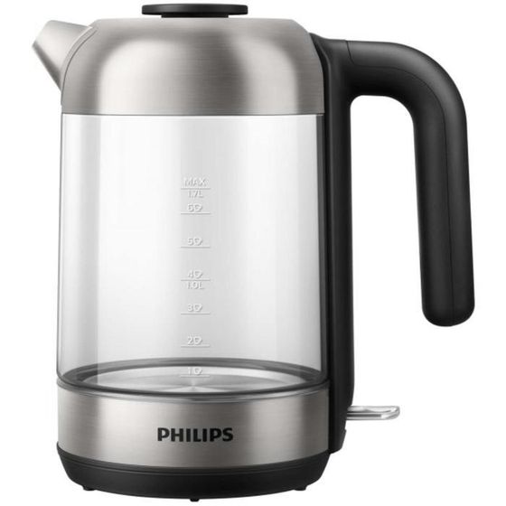 Чайник Philips HD9339/80, стекло, 1.7л, 2200 Вт, чёрный