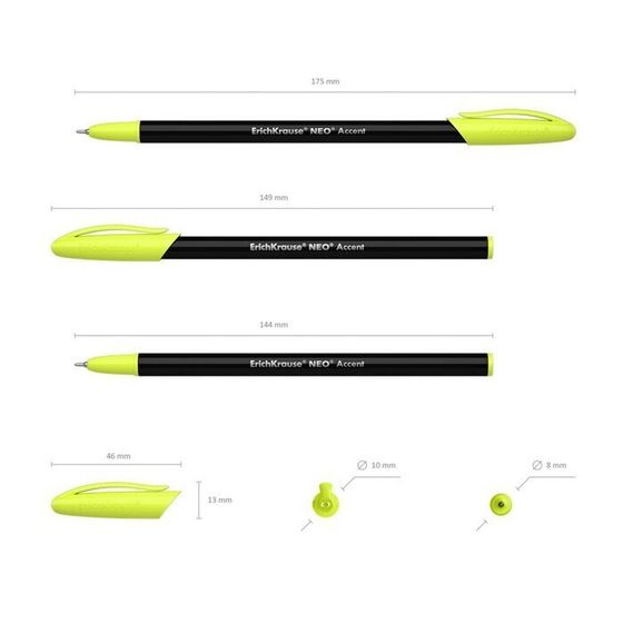 !Ручка шариковая ErichKrause Neo Accent, 5 штук игольчатый узел 0.7 мм, чернила синие, длина письма 1000 метров микс