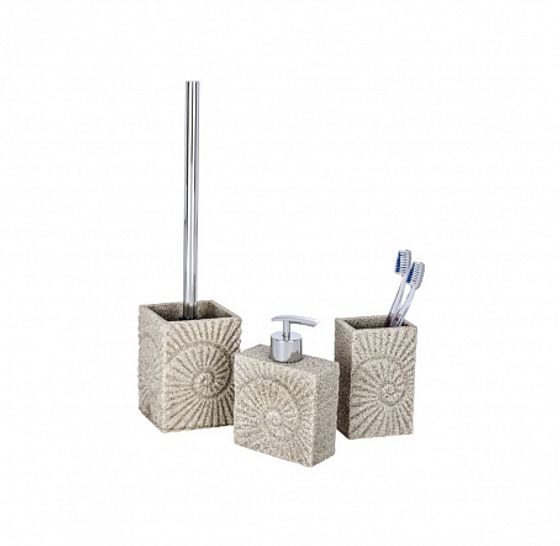 Стакан для зубных щеток FOSSIL beige