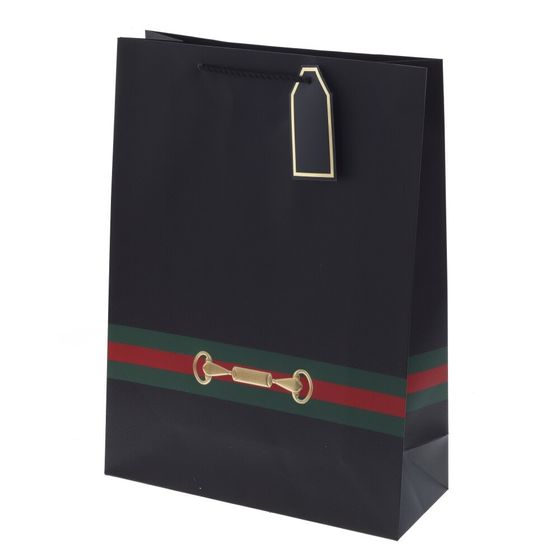 Пакет подарочный (бумага 210г/м2, блок 12шт), L31 W12 H40 см, 4в.