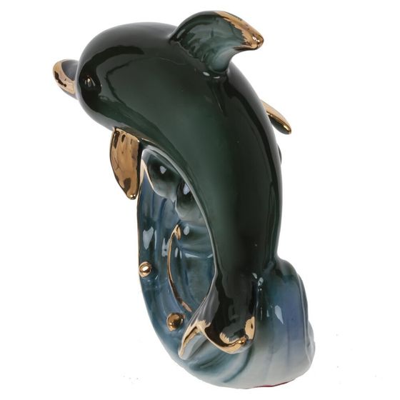 Фигурка декоративная "Дельфин", L12 W6 H10 см, 1 штука, дизайн микс