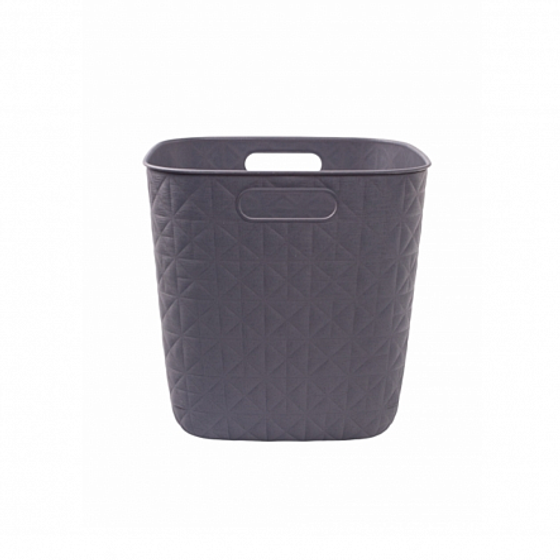 Корзина квадратная SOFTEX Q тёмно-серая 15л