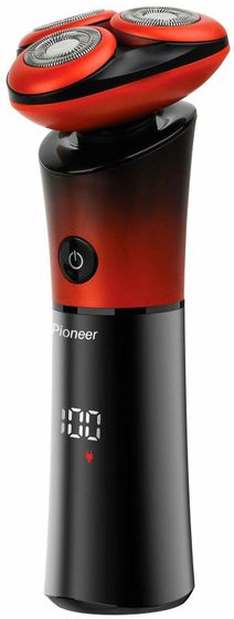 Бритва роторная Pioneer BS008 аккум. (насадки 3шт) красный