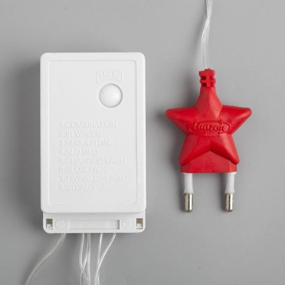 !Гирлянда «Водопад» 2 × 1.5 м, IP20, прозрачная нить, 400 LED, свечение синее, 8 режимов, 220 В