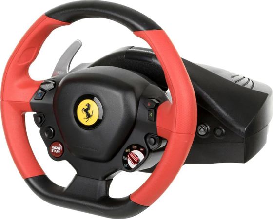 Руль ThrustMaster Ferarri 458 12кноп. (с педалями) черный/красный