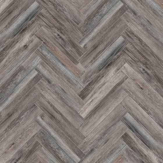 Водостойкий SPC ламинат CronaFloor Herringbone 4V Дуб Реймс H008 640*128*4.5 мм 1,31м2