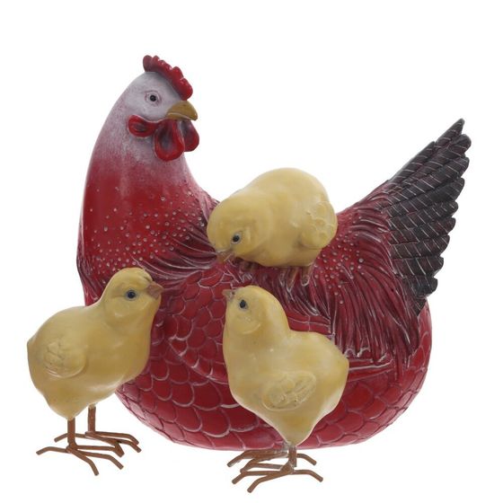 Фигурка декоративная &quot;Курица с цыплятами&quot;, L19 W16 H18 см