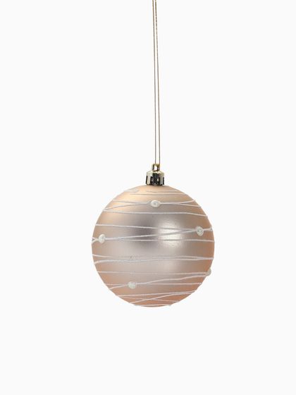 !09 Набор елочных шаров (набор 6 штук) "Жемчужный орион", d=8 см, цвет кремовый