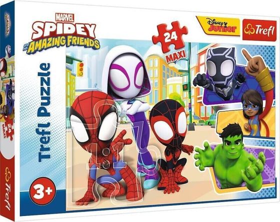 Trefl Puzzle 24 Maxi Spidey i przyjaciele TREFL