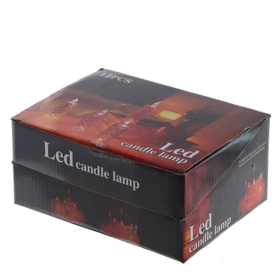 Изделие декоративное &quot;Свеча&quot; (подсветка, 3xLR54) (блок 12шт), L5 W5 H9 см