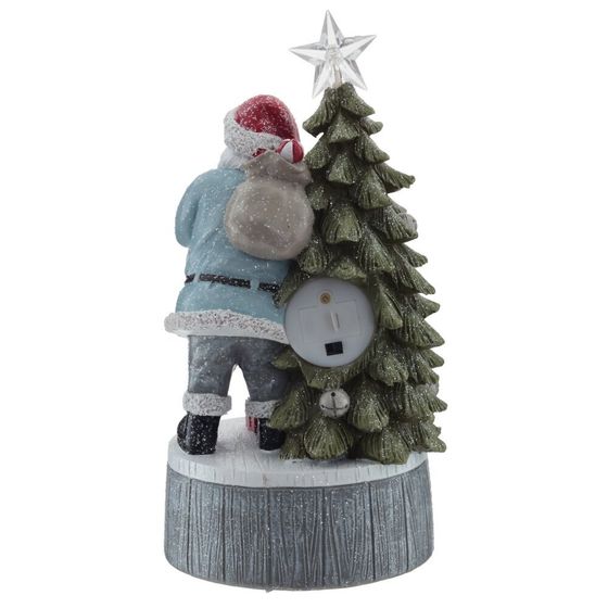 Фигурка декоративная с музыкой "Новый год" (3xLR44, прилаг.), L12 W11 H22,5 см, 1 штука, дизайн микс