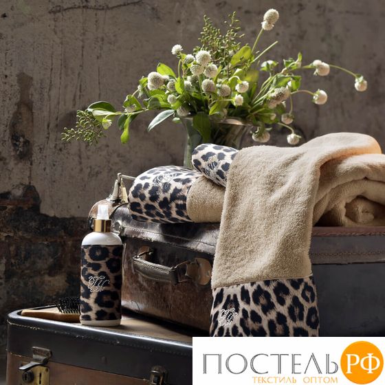 HS2580KHAR Набор полотенец Tivolyo Home LEOPARD горчичный 2 предмета