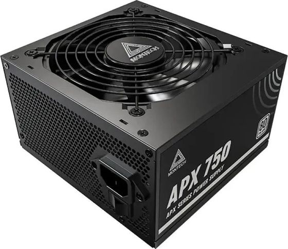 Блок питания 750W ATX Montech APX 750 80 PLUS WHITE (20+4pin) APFC 120mm fan 6xSATA Cab Manag RTL