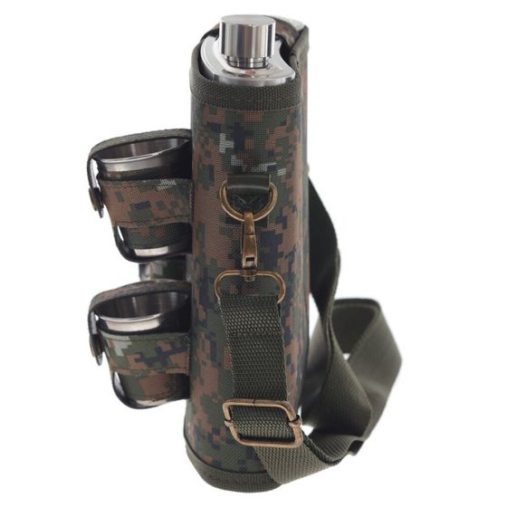 Набор из 4-х предм.: фляжка 1350 мл, 2 стопки 70 мл, фляжка 100 мл, Д19 Ш10,5 В23,5 см