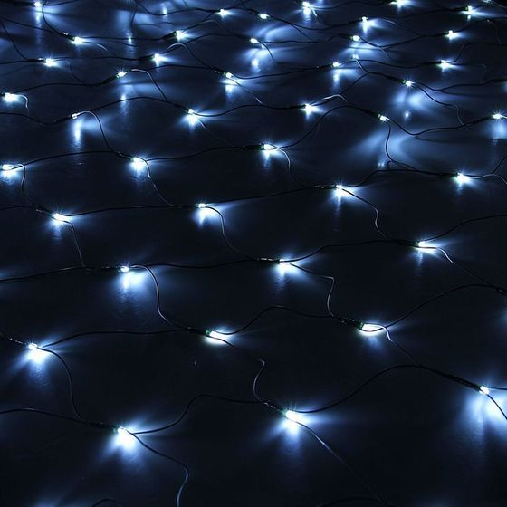 УЦЕНКА Гирлянда «Сеть», 1.6×1.6 м, 144 LED, 220 В, 8 режимов, свечение белое