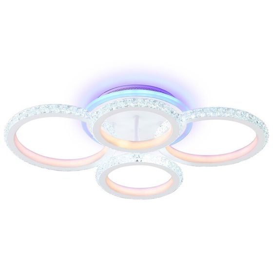 Светильник светодиодный потолочный с RGB подсветкой и пультом Ambrella light, Original, FA9524, 4хLED, 92 Вт, 6900Lum, 3000, 6400К, цвет белый