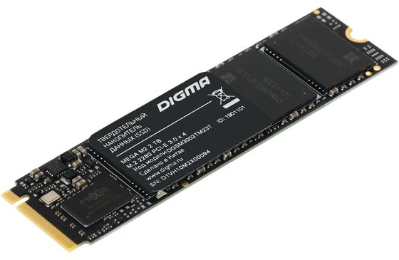 Накопитель SSD 2Tb Digma PCI-E 3.0 x4 M.2 2280 DGSM3002TM23T Mega M2