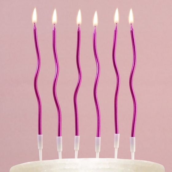 Свечи в торт &quot;Для твоего праздника&quot;, фиолетовые, 10 шт.