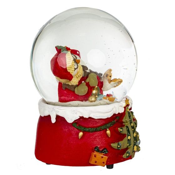 Фигурка декоративная &quot;Снеговик&quot; в стекл шаре (ключ, муз), D 10 см, L9,5 W10 H14 см