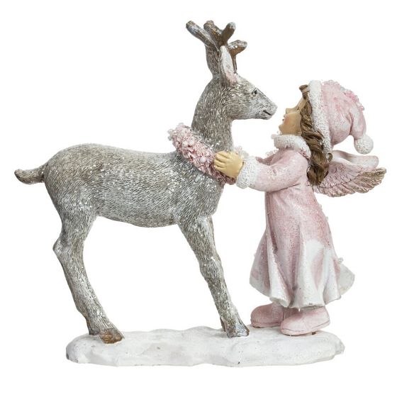 Фигурка декоративная &quot;Девочка с оленем&quot;, L15 W5,5 H14,5 см