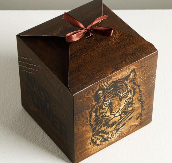 !09 Набор 3 штуки - Коробка складная Wild power, 18 × 18 × 18 см.