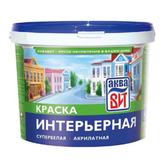 Краска интерьерная АкваВИТ ВАК-14 супербелая 1,3кг