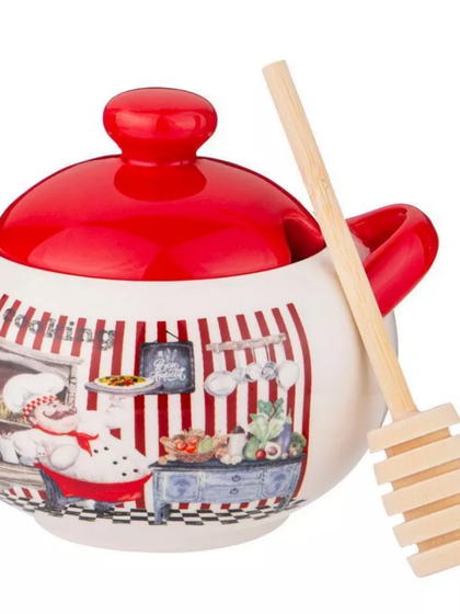 !09 БАНКА ДЛЯ МЕДА КОЛЛЕКЦИЯ &quot;BELLISSIMO&quot; 13,7*11,5*10,5 СМ