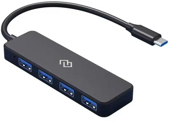 Разветвитель USB-C Digma DHUB-4USB-C-2.0 портов:4шт черный