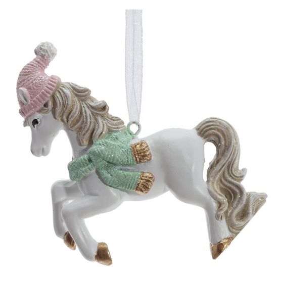 Фигурка декоративная подвесная &quot;Лошадка&quot;, L9 W2 H8,5 см, 2в.
