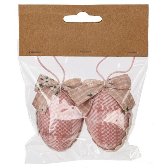 Набор из 2-х изделий декоративных подвесных &quot;Яйцо&quot; (3,5*6), L10 W35 H13 см, 2в.