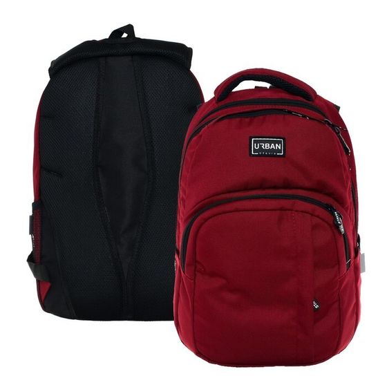 Рюкзак молодёжный, 44 х 29 х 12 см, эргономичная спинка, Stavia &quot;Стиль&quot; бордовый
