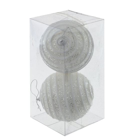 Набор из 2шт Украшение новогоднее &quot;Шар&quot;, D 10 см, L19 W10 H10 см