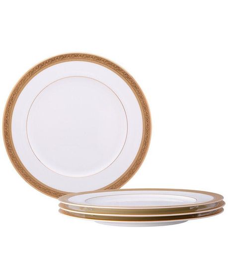 Summit Gold Set of 4 Dinner Plates, Service For 4