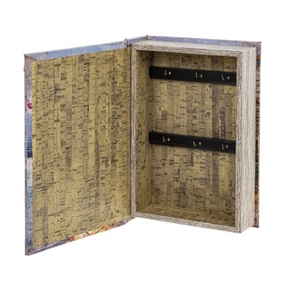 Ключница с зеркальным элементом, L21 W7 H30 см