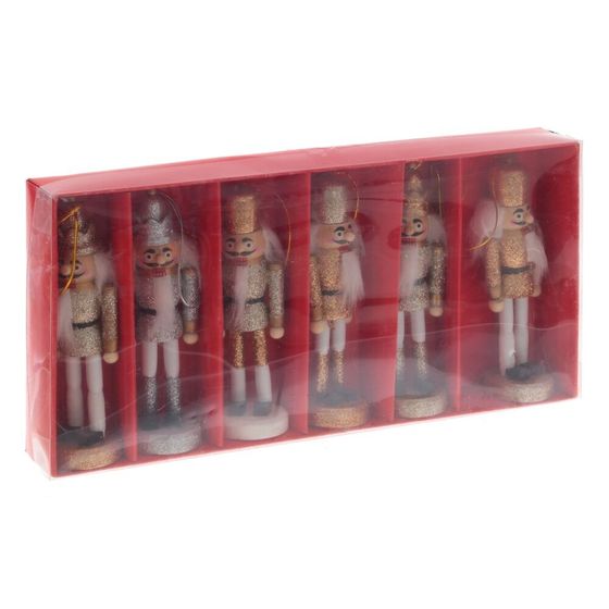 Набор из 6шт Украшение новогоднее &quot;Щелкунчик&quot;, L27 W4 H13,5 см