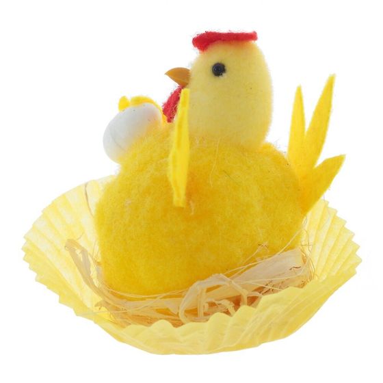 Фигурка декоративная &quot;Цыпленок в гнезде&quot;, L6 W6 H7 см, 2в.